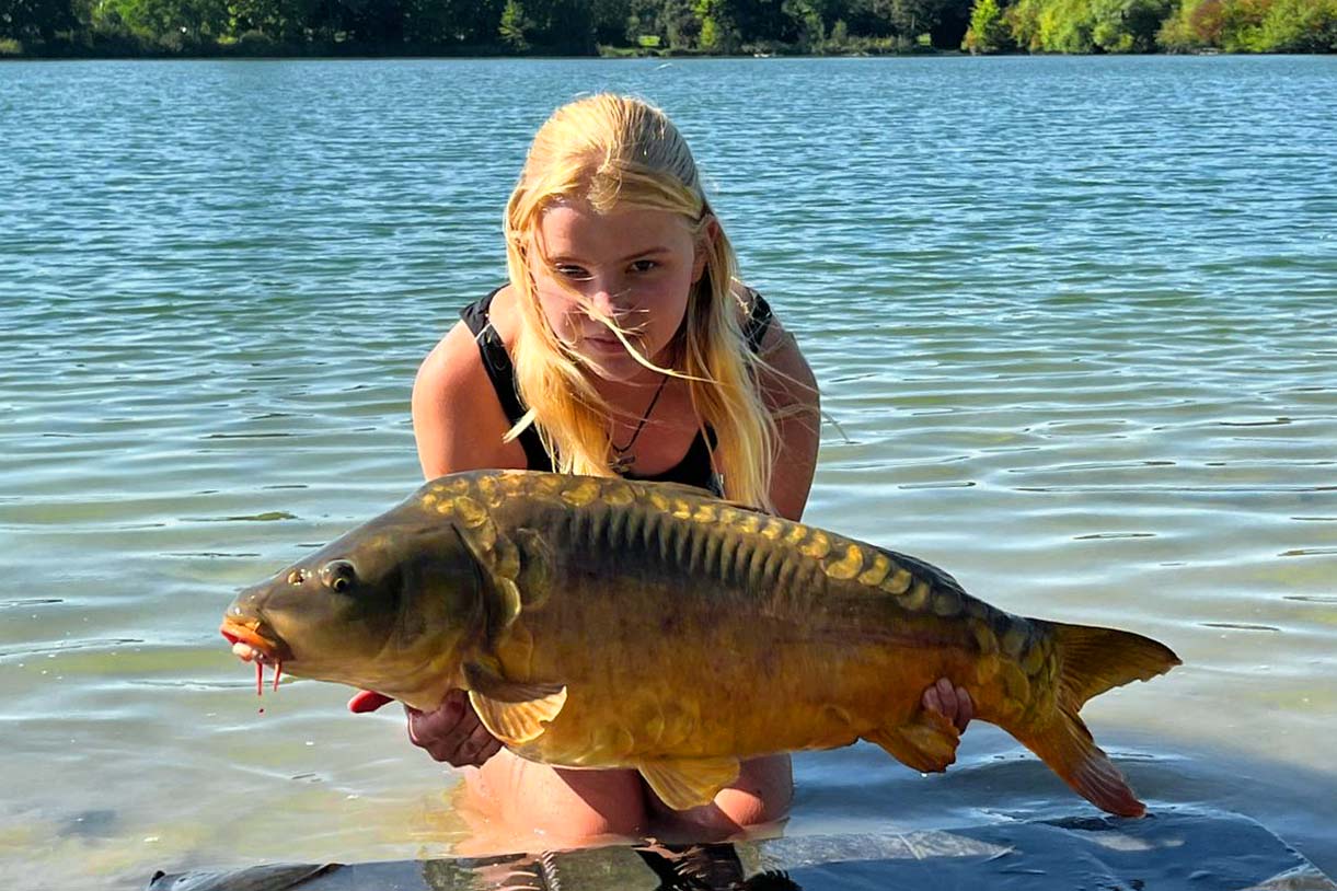 Greta Gögelein Karpfen 83 cm 25 Pfund Ulrichsee